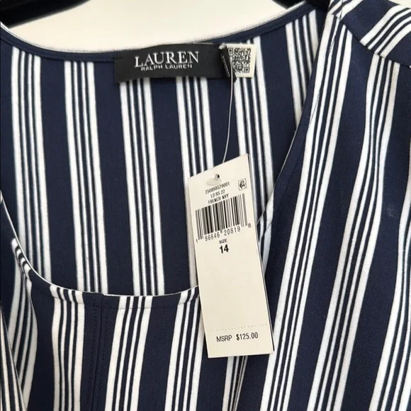 Striped Belted Jersey Dress - Picture 5 of 6